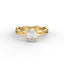 18K Gold Oval Cut Diamond Twist Engagement Ring Classic Basket