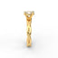 18K Gold Oval Cut Diamond Twist Engagement Ring Classic Basket