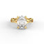 18K Gold Oval Cut Diamond Twist Engagement Ring Classic Basket