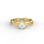 18K Gold Round Cut Diamond Twist Engagement Ring Classic Basket