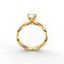 18K Gold Round Cut Diamond Twist Engagement Ring Classic Basket