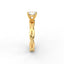 18K Gold Round Cut Diamond Twist Engagement Ring Classic Basket
