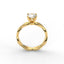 18K Gold Round Cut Diamond Twist Engagement Ring Classic Basket