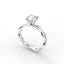 18K Gold Round Cut Diamond Twist Engagement Ring Classic Basket