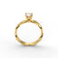18K Gold Round Cut Diamond Twist Engagement Ring Classic Basket