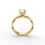 18K Gold Round Cut Diamond Twist Pavé 1.25mm Engagement Ring Classic Basket